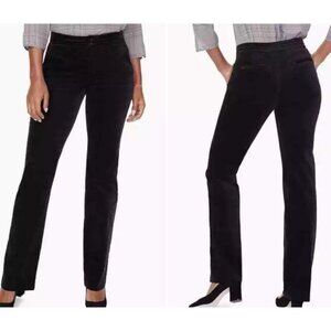NYDJ High Waist Stretch Pants in Black Size 2 Straight Pants Office Career Comfy
